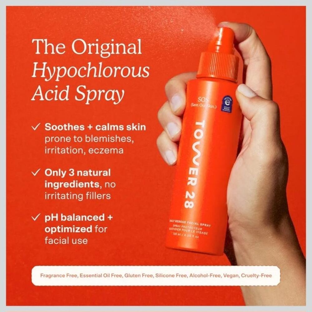 Tower 28 SOS Daily Rescue Soothing Hypochlorous Acid Spray for Face (4 oz)